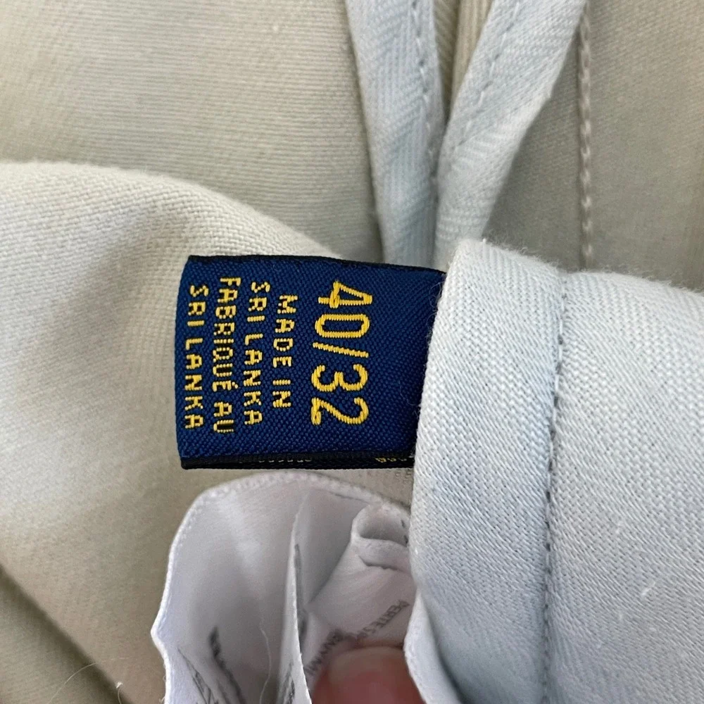 Polo Ralph Lauren Mens Classic Fit Chino Pants Tan Khaki Cotton 40x32 AM55